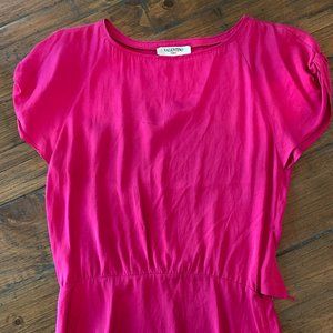 Valentino silk blouse in fuchsia